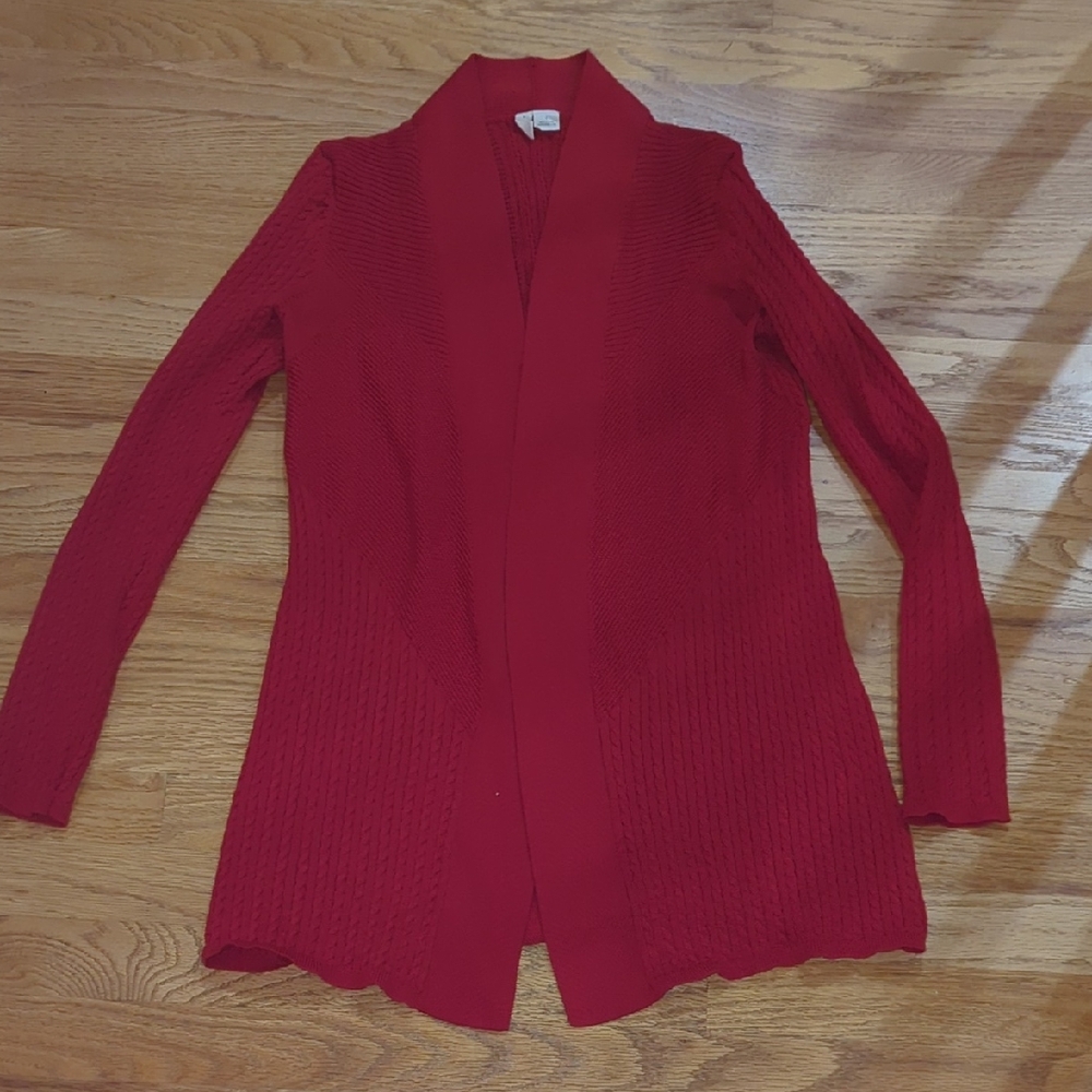 Anthropolgie Red Cardigan Sweater